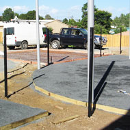 Synthetic grass for commercial construction